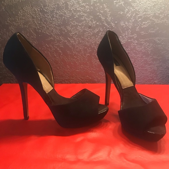 Zara Open Toe Suede stiletto heel - Picture 3 of 7